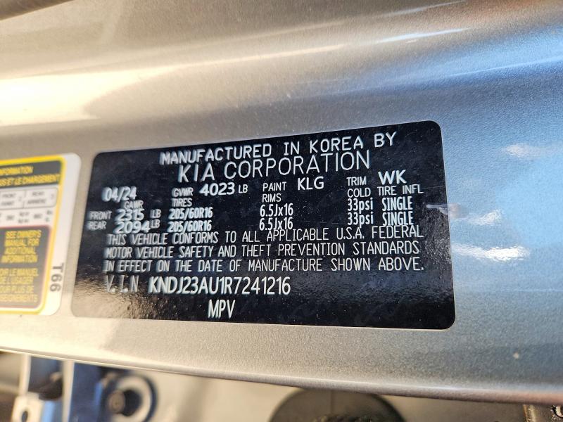 Aukcja sprzedaży 2024 Kia Soul, vin: KNDJ23AU1R7241216, numer aukcji: 66929476