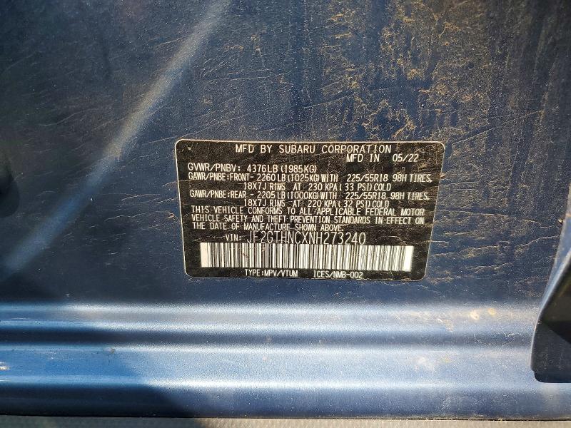Aukcja sprzedaży 2022 Subaru Crosstrek, vin: JF2GTHNCXNH273240, numer aukcji: 63020966