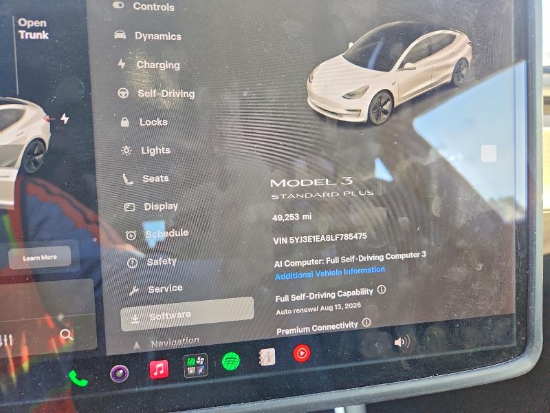 Aukcja sprzedaży 2020 Tesla Model 3, vin: 5YJ3E1EA8LF785475, numer aukcji: 62715816