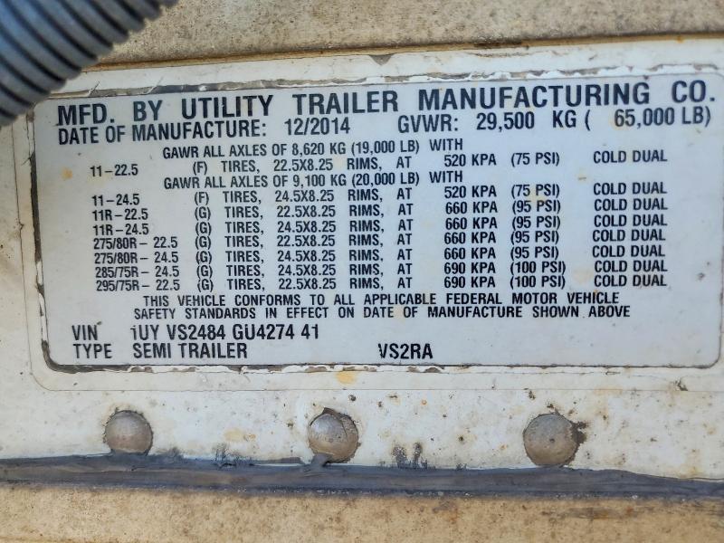 Продаж на аукціоні авто 2016 Utility Trailer Vsra Reefe, vin: 1UYVS2484GU427441, номер лоту: 66832926