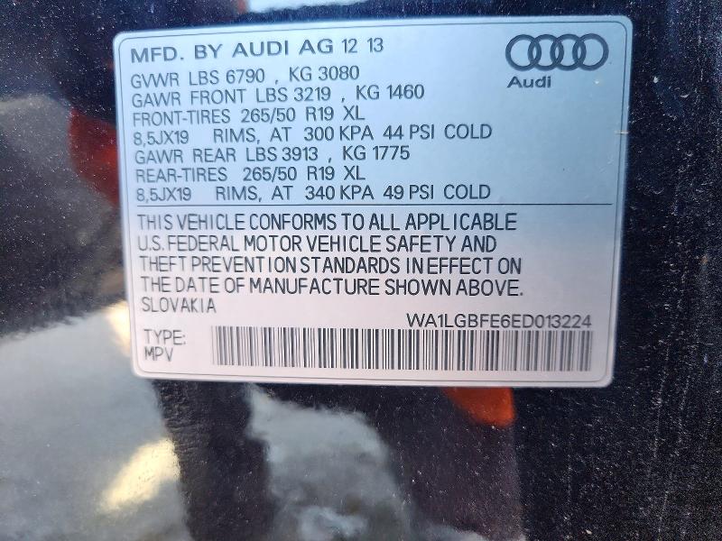 Aukcja sprzedaży 2014 Audi Q7, vin: WA1LGBFE6ED013224, numer aukcji: 65570736
