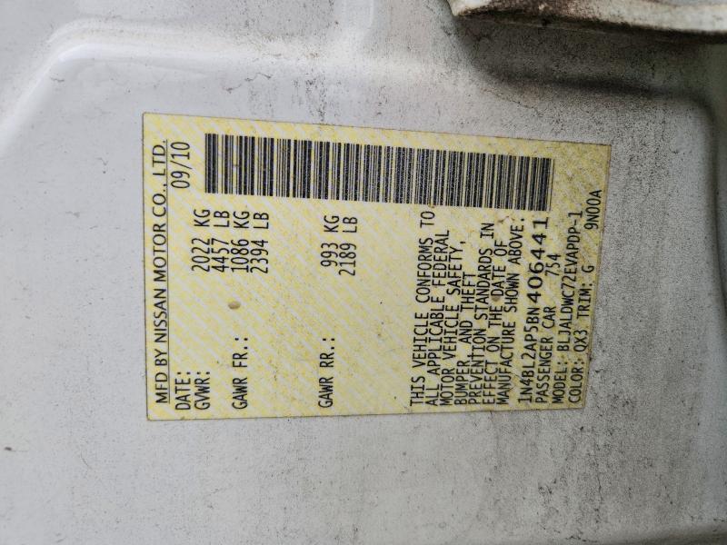 Продаж на аукціоні авто 2011 Nissan Altima, vin: 1N4BL2AP5BN406441, номер лоту: 64021946