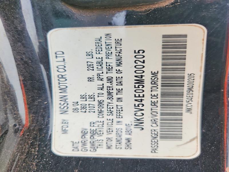 Aukcja sprzedaży 2005 Infiniti G35, vin: JNKCV54E05M400205, numer aukcji: 66802926