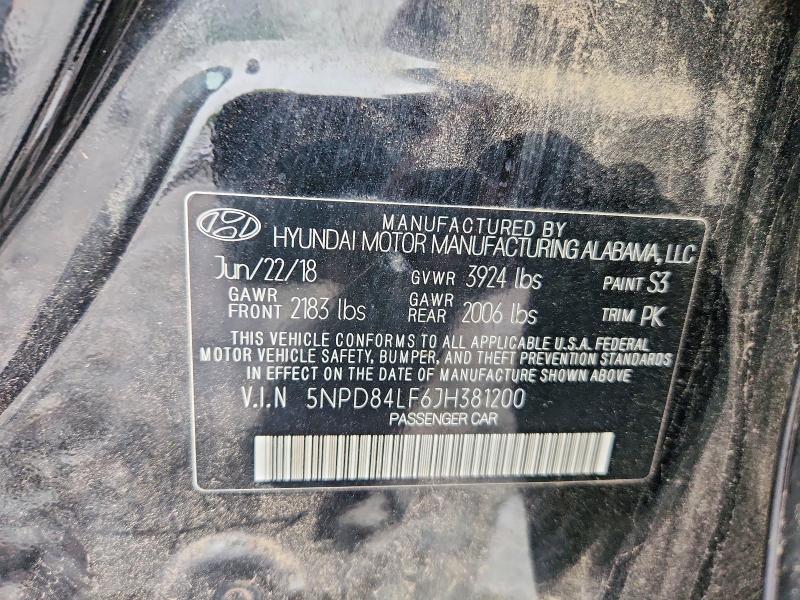 Продажа на аукционе авто 2018 Hyundai Elantra, vin: 5NPD84LF6JH381200, номер лота: 62355766