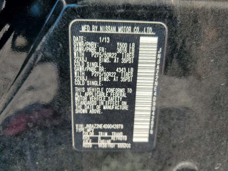 Продаж на аукціоні авто 2013 Infiniti Qx56, vin: JN8AZ2NE4D9042879, номер лоту: 66834706