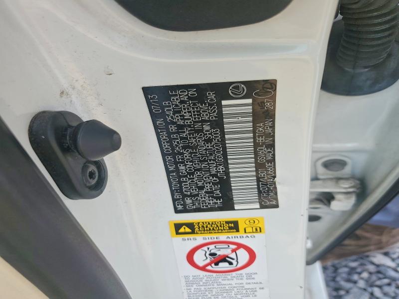 64627746 :رقم المزاد ، JTHBK1GGXD2075003 vin ، 2013 Lexus Es مزاد بيع