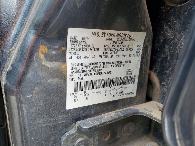 Aukcja sprzedaży 2015 Ford F350, vin: 1FT8W3BT9FEB74655, numer aukcji: 63646316