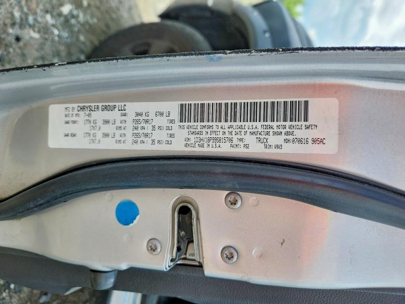 Aukcja sprzedaży 2009 Dodge Ram 1500, vin: 1D3HV18P99S815706, numer aukcji: 65438396