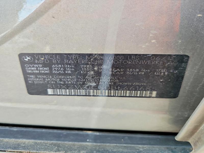 66604126 :رقم المزاد ، 5UXZW0C50BL661685 vin ، 2011 Bmw X5 مزاد بيع