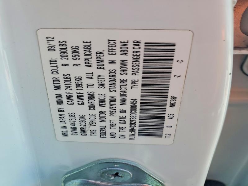 Aukcja sprzedaży 2013 Acura Tsx, vin: JH4CU2F88DC000454, numer aukcji: 65723136
