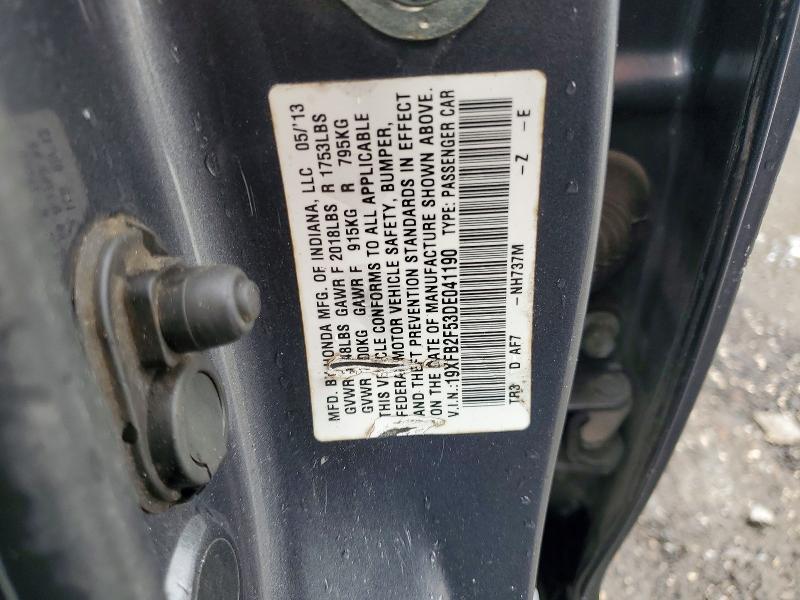 Продаж на аукціоні авто 2013 Honda Civic, vin: 19XFB2F53DE041190, номер лоту: 63668176