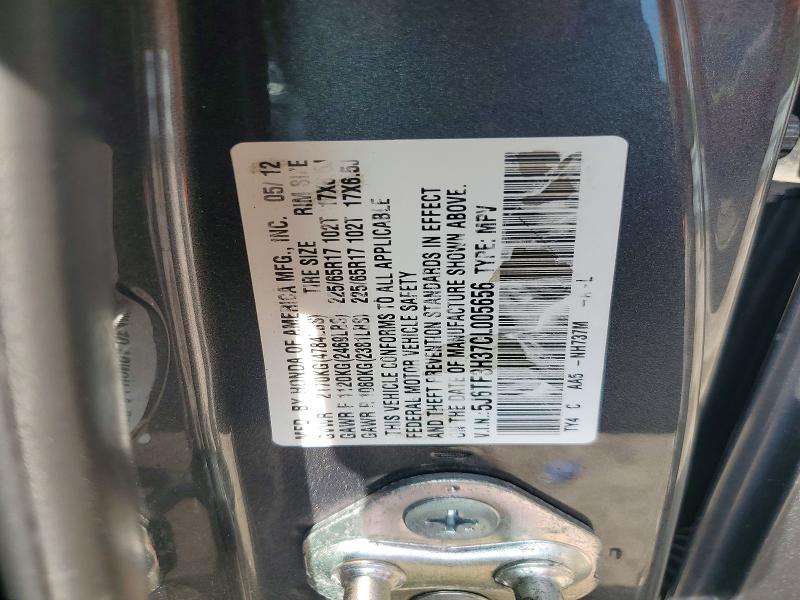 Продажа на аукционе авто 2012 Honda Crosstour, vin: 5J6TF3H37CL005656, номер лота: 64927496
