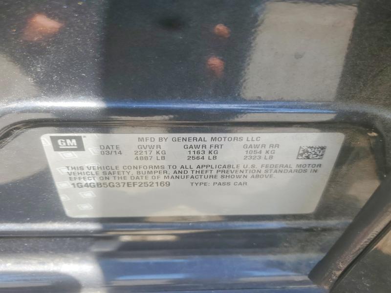 64604026 :رقم المزاد ، 1G4GB5G37EF252169 vin ، 2014 Buick Lacrosse مزاد بيع