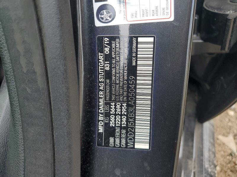 66758506 :رقم المزاد ، WDD2J5KB3LA050459 vin ، 2020 Mercedes-benz Cls مزاد بيع