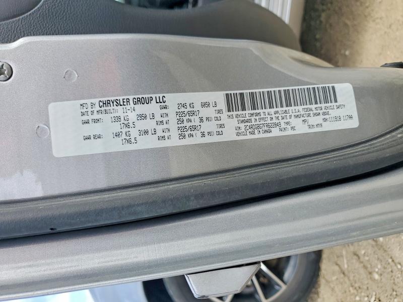 Aukcja sprzedaży 2015 Dodge Grand Caravan, vin: 2C4RDGBG7FR622849, numer aukcji: 65089716