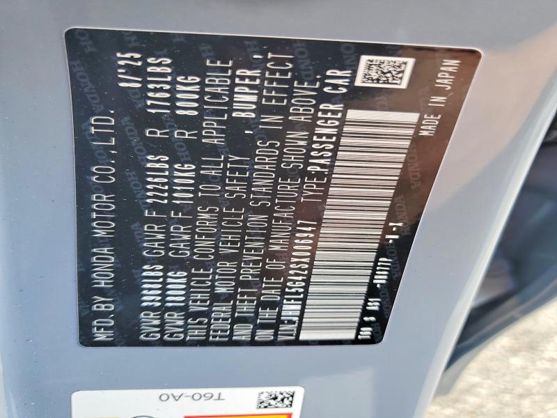 63699056 :رقم المزاد ، JHMFL5G42SX006947 vin ، 2025 Honda Civic مزاد بيع