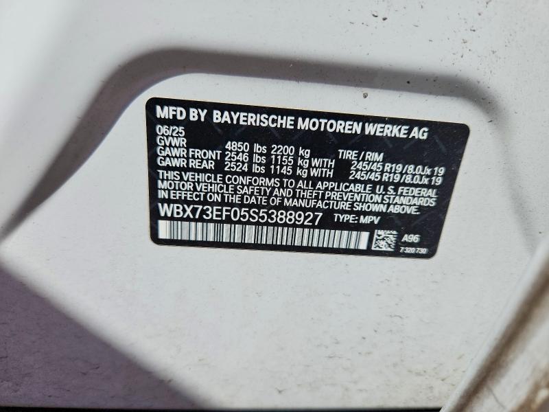 Aukcja sprzedaży 2025 Bmw X1, vin: WBX73EF05S5388927, numer aukcji: 64769456