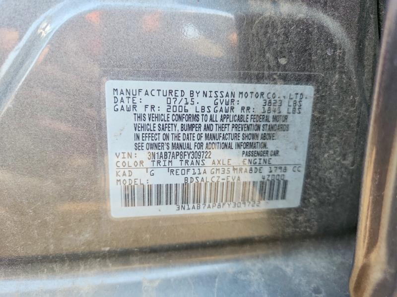 Продаж на аукціоні авто 2015 Nissan Sentra, vin: 3N1AB7AP8FY309722, номер лоту: 62904016