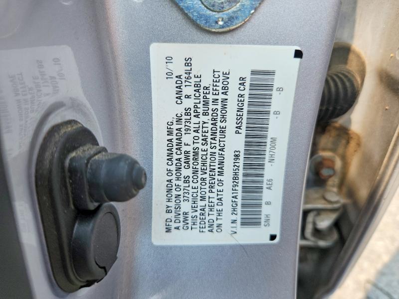 Aukcja sprzedaży 2011 Honda Civic, vin: 2HGFA1F92BH521983, numer aukcji: 64673946