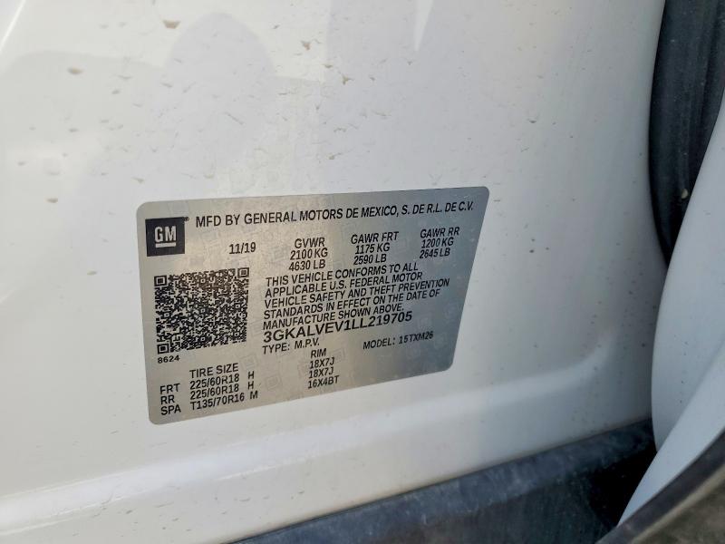 Aukcja sprzedaży 2020 Gmc Terrain, vin: 3GKALVEV1LL219705, numer aukcji: 65206716