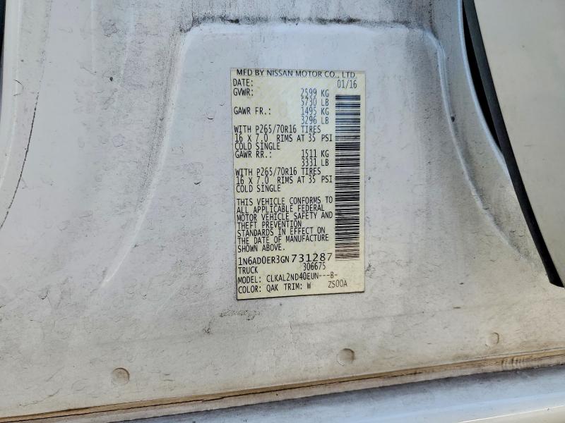 Продаж на аукціоні авто 2016 Nissan Frontier, vin: 1N6AD0ER3GN731287, номер лоту: 66999116