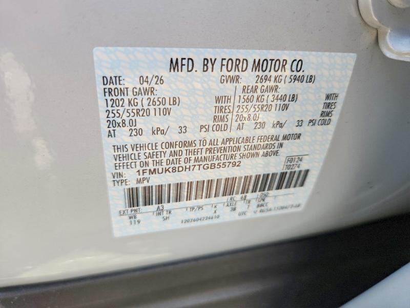 Aukcja sprzedaży 2026 Ford Explorer, vin: 1FMUK8DH7TGB55792, numer aukcji: 66945476