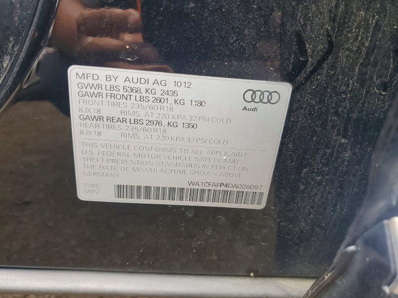 Aukcja sprzedaży 2013 Audi Q5, vin: WA1CFAFP4DA026097, numer aukcji: 66656116