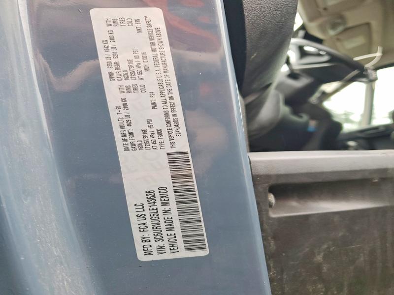 Продаж на аукціоні авто 2020 Ram Promaster 3500, vin: 3C6URVJG5LE143626, номер лоту: 64185986