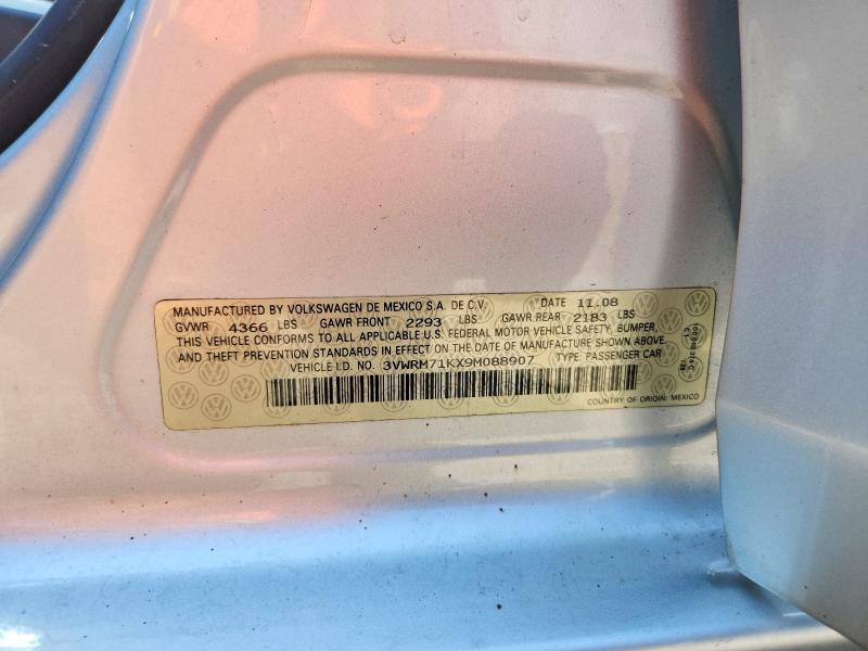 Продажа на аукционе авто 2009 Volkswagen Jetta, vin: 3VWRM71KX9M088907, номер лота: 66475716