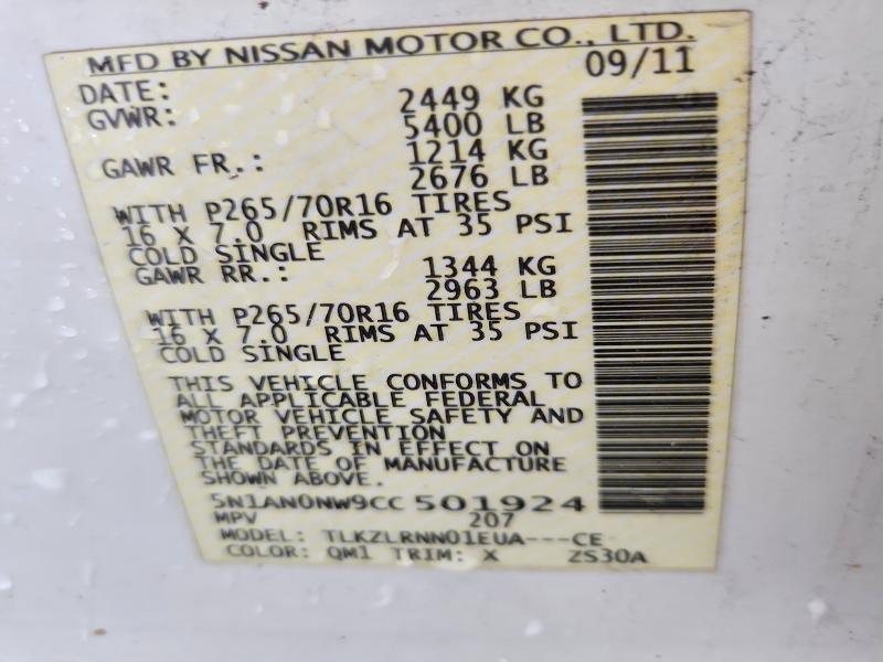 Продаж на аукціоні авто 2012 Nissan Xterra, vin: 5N1AN0NW9CC501924, номер лоту: 63813106