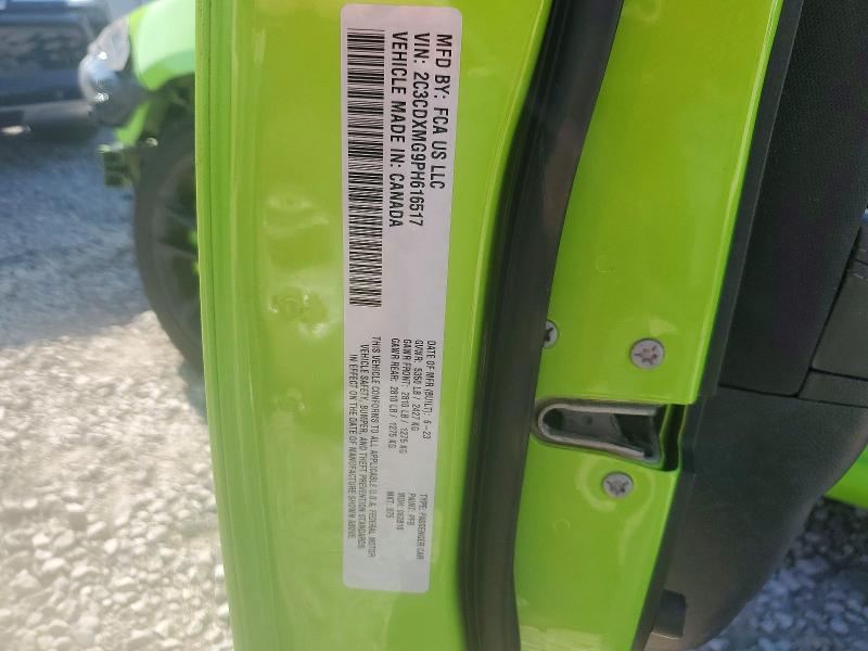 65833756 :رقم المزاد ، 2C3CDXMG9PH616517 vin ، 2023 Dodge Charger مزاد بيع