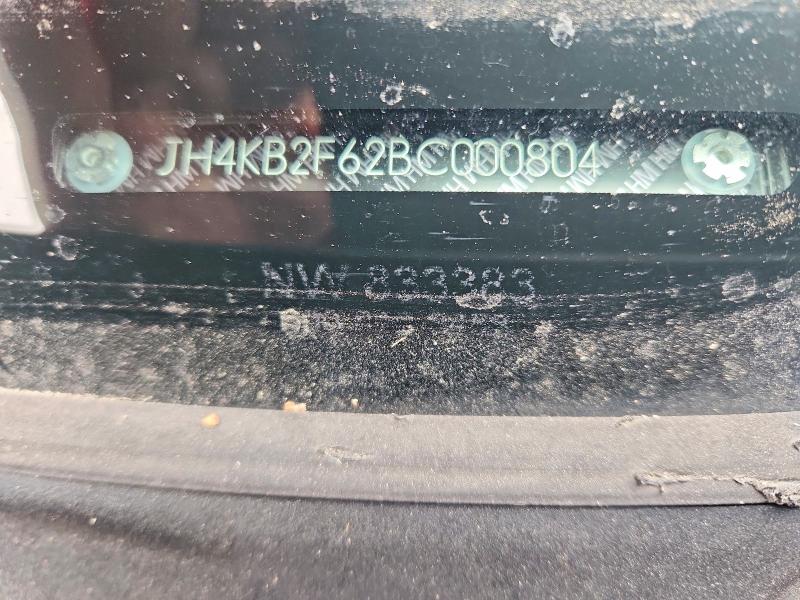 64806706 :رقم المزاد ، JH4KB2F62BC000804 vin ، 2011 Acura Rl مزاد بيع