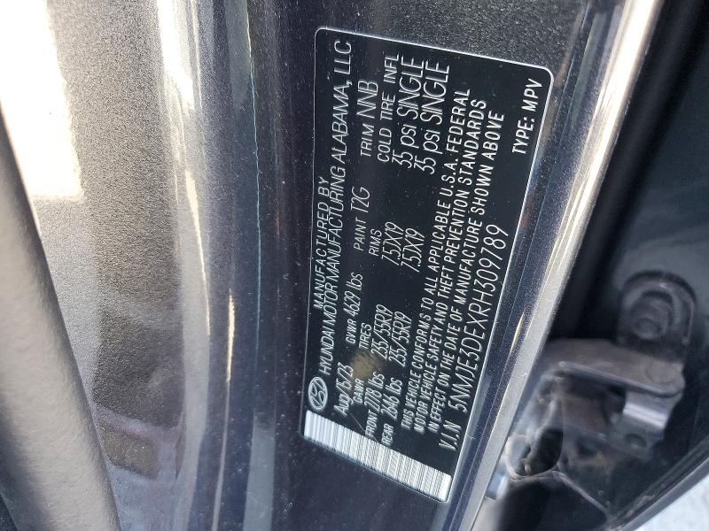2024 Hyundai Tucson მანქანა იყიდება აუქციონზე, vin: 5NMJE3DEXRH309789, აუქციონის ნომერი: 66598786