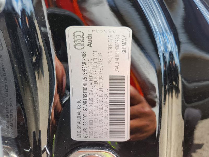 2011 Audi A5 მანქანა იყიდება აუქციონზე, vin: WAULFAFH8BN004850, აუქციონის ნომერი: 67018316