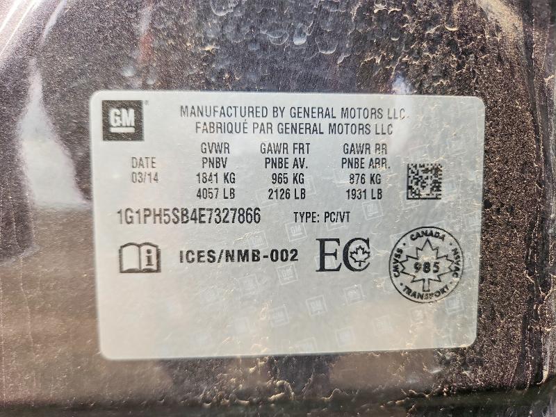 Продаж на аукціоні авто 2014 Chevrolet Cruze, vin: 1G1PH5SB4E7327866, номер лоту: 64454896