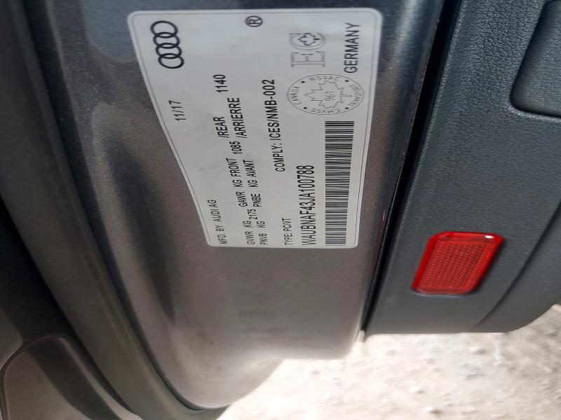 Продажа на аукционе авто 2018 Audi A4, vin: WAUBNAF43JA100788, номер лота: 64495846