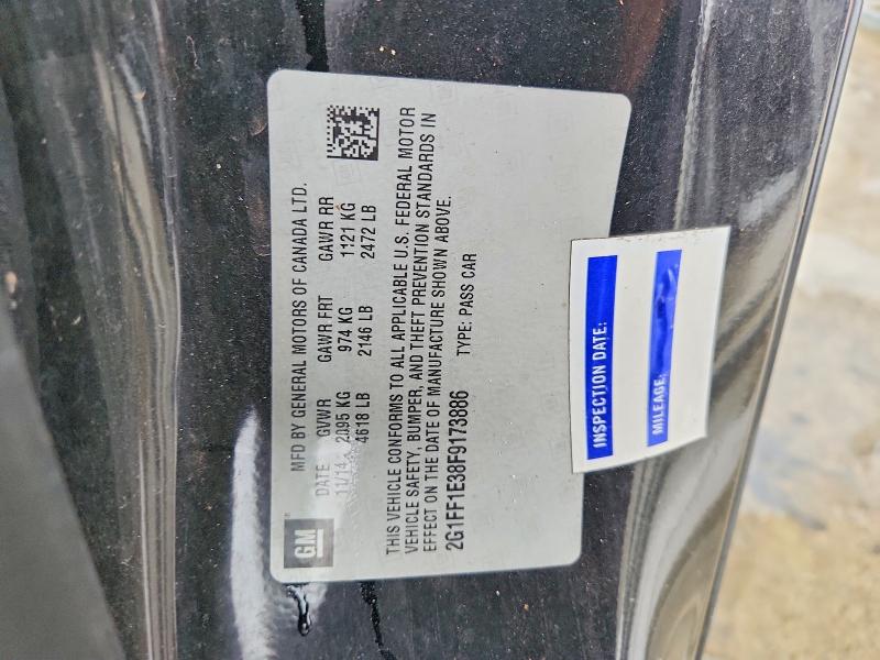 66655186 :رقم المزاد ، 2G1FF1E38F9173886 vin ، 2015 Chevrolet Camaro مزاد بيع