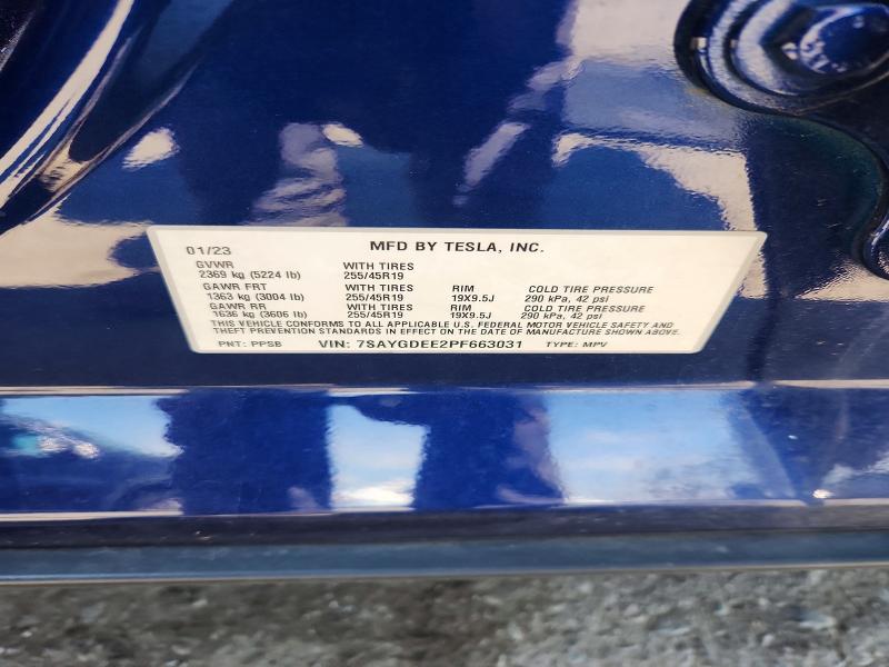 65495256 :رقم المزاد ، 7SAYGDEE2PF663031 vin ، 2023 Tesla Model Y مزاد بيع