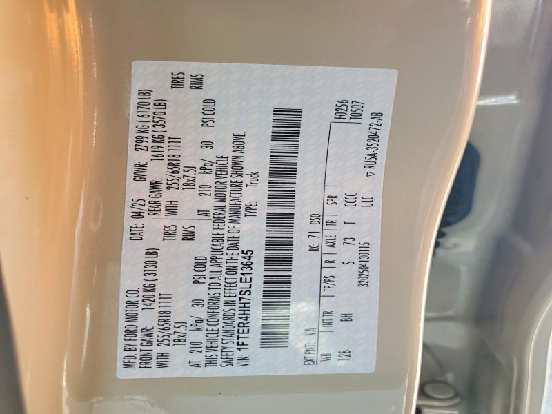 67194576 :رقم المزاد ، 1FTER4HH7SLE13645 vin ، 2025 Ford Ranger مزاد بيع