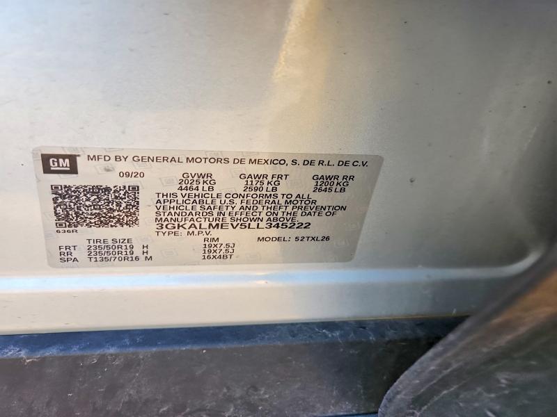 Aukcja sprzedaży 2020 Gmc Terrain, vin: 3GKALMEV5LL345222, numer aukcji: 66437266