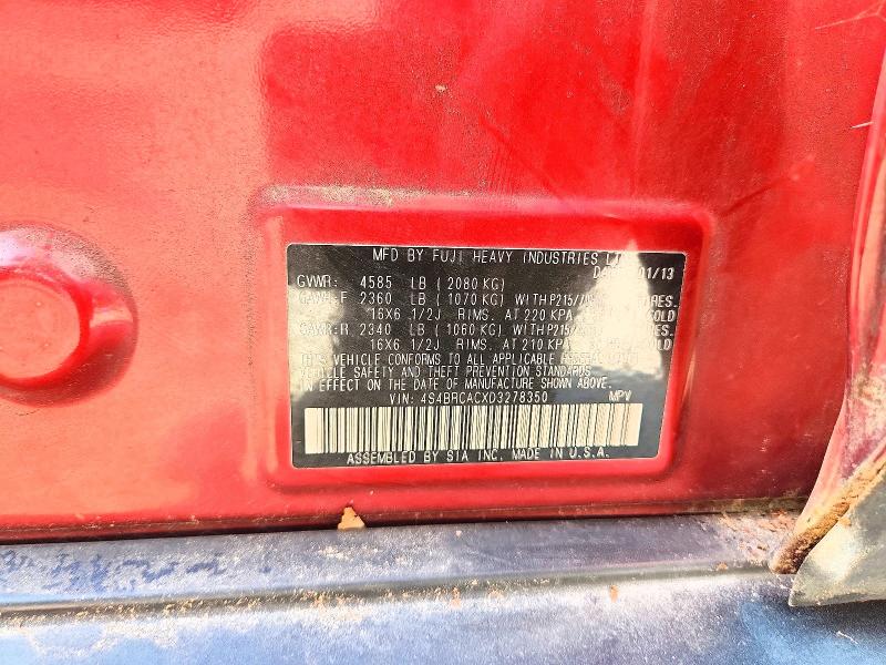 Aukcja sprzedaży 2013 Subaru Outback, vin: 4S4BRCACXD3278350, numer aukcji: 64361386