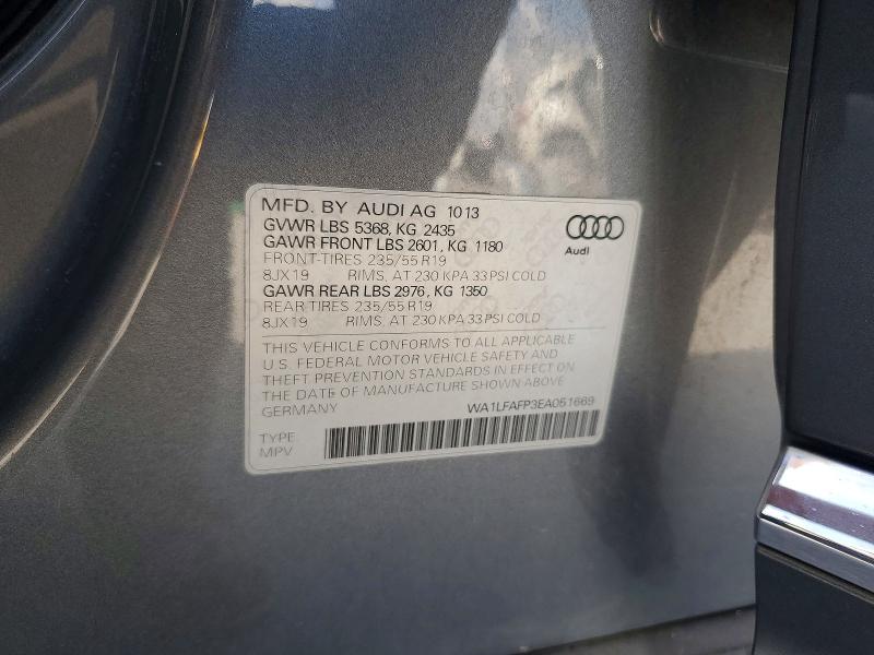 Продажа на аукционе авто 2014 Audi Q5, vin: WA1LFAFP3EA051669, номер лота: 62267916