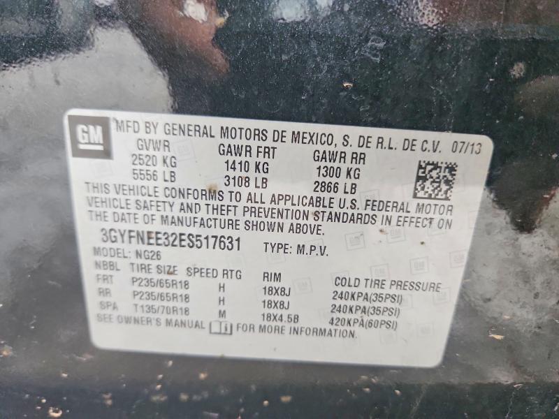 Aukcja sprzedaży 2014 Cadillac Srx, vin: 3GYFNEE32ES517631, numer aukcji: 63644456
