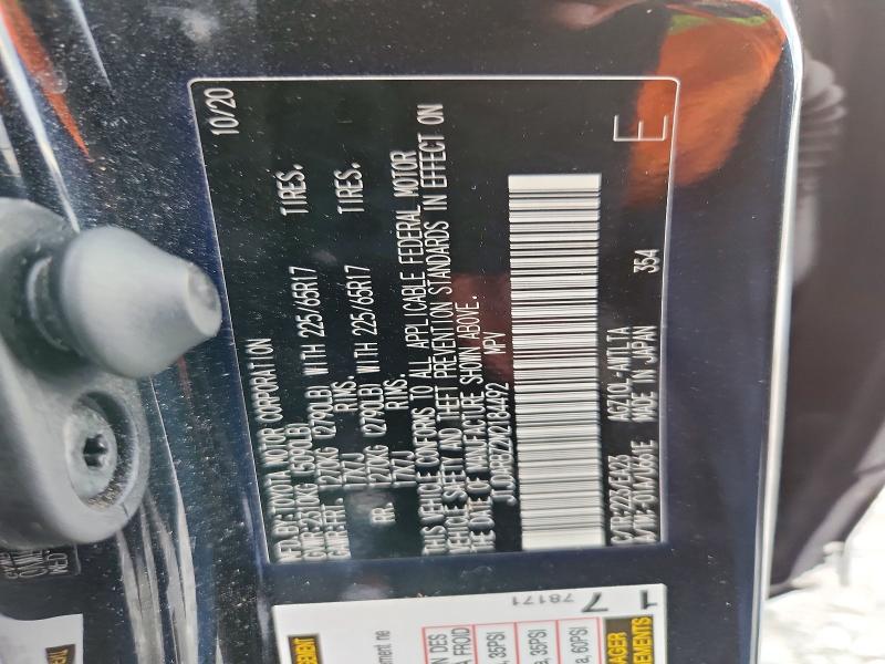 Aukcja sprzedaży 2021 Lexus Nx 300, vin: JTJDARBZ2M2184492, numer aukcji: 64294116
