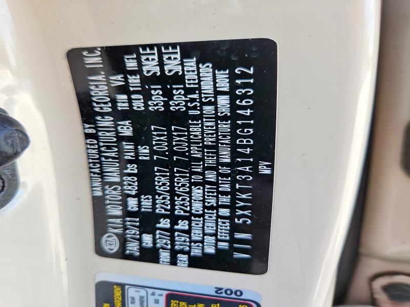 Продажа на аукционе авто 2011 Kia Sorento, vin: 5XYKT3A14BG146312, номер лота: 64895666