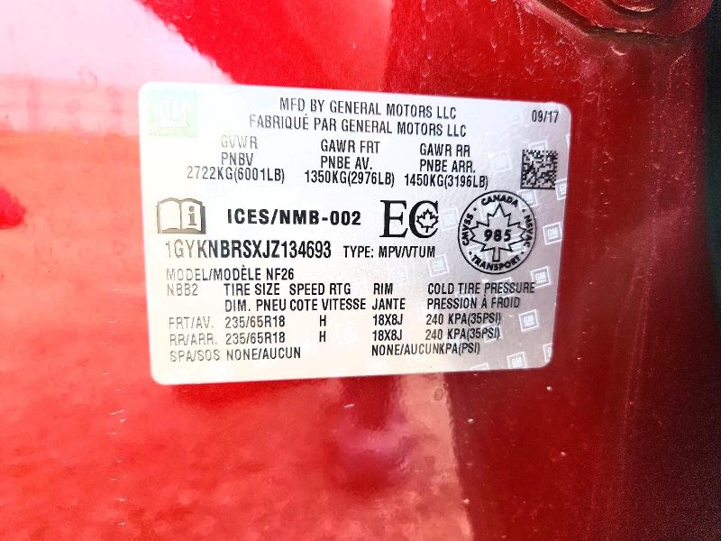Aukcja sprzedaży 2018 Cadillac Xt5, vin: 1GYKNBRSXJZ134693, numer aukcji: 64041496