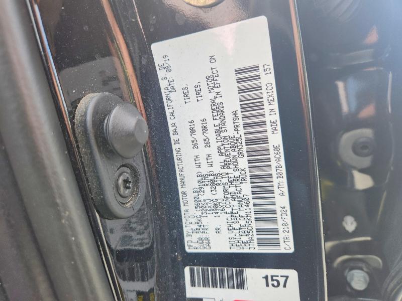 Продаж на аукціоні авто 2019 Toyota Tacoma, vin: 3TMAZ5CN5KM114607, номер лоту: 63830856
