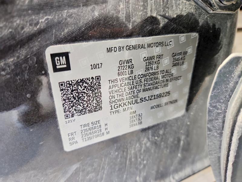 Aukcja sprzedaży 2018 Gmc Acadia, vin: 1GKKNULS5JZ159225, numer aukcji: 65641536