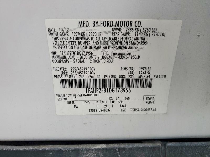 Продаж на аукціоні авто 2013 Ford Taurus, vin: 1FAHP2F81DG173956, номер лоту: 64483326