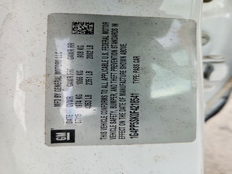 Продаж на аукціоні авто 2015 Buick Verano, vin: 1G4PP5SK0F4218541, номер лоту: 66301936